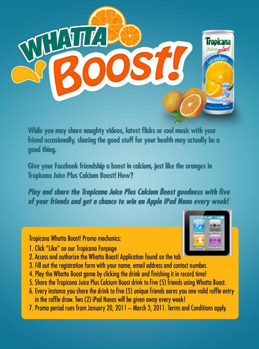 Tropicana Juice Plus Whatta Boost Game - Play now!